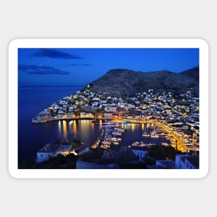 Nights in Hydra island - Greece Sticker